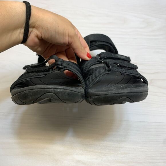 Teva Tirra Black/Black Strappy Sandal Women's Size 8 - Picture 5 of 10